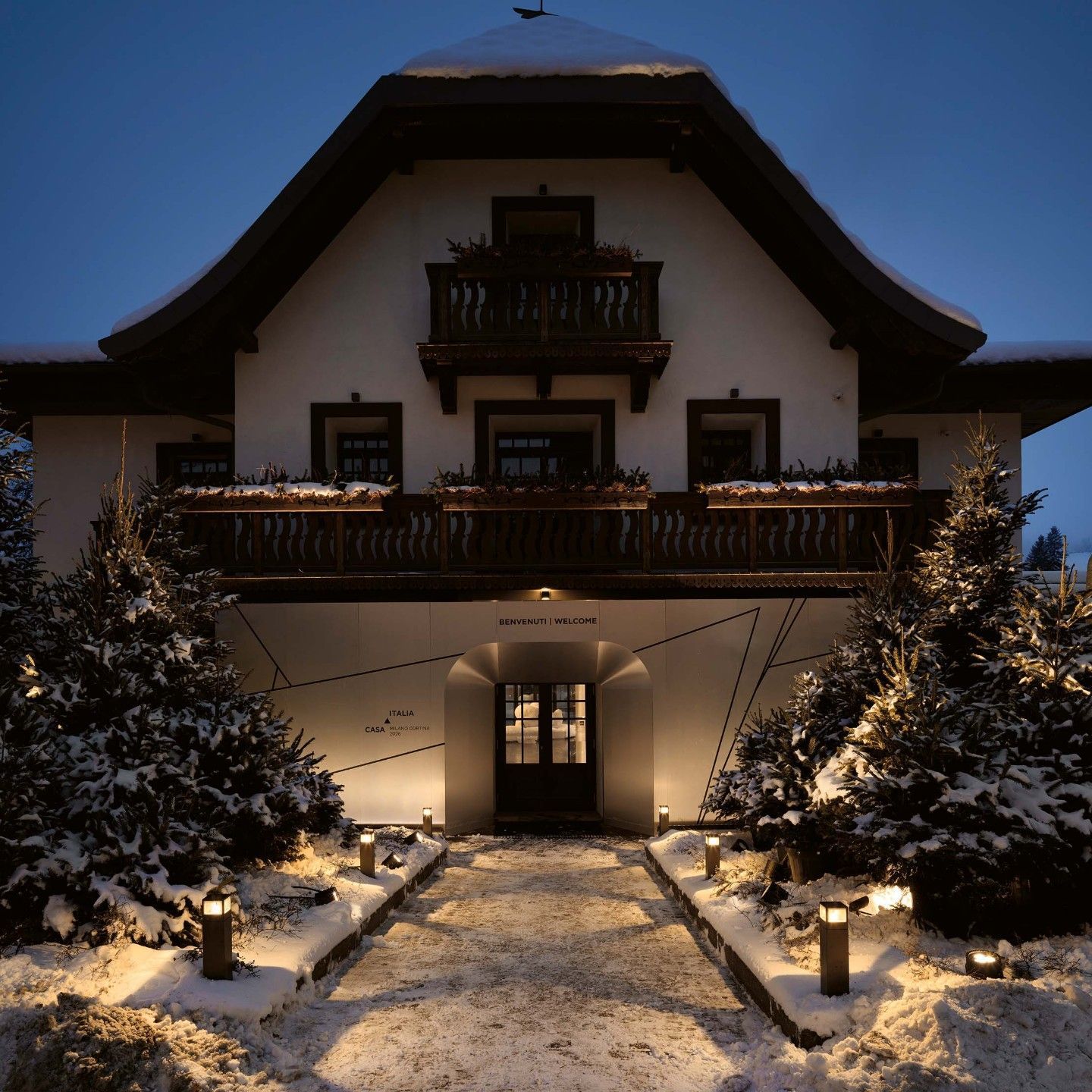 Casa Italia, Cortina. The entrance to Casa Italia hosted in the Farsettiarte Gallery, Cortina d&rsquo;Ampezzo. 